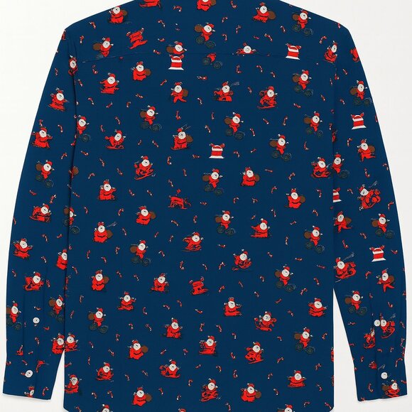 Simon Banks Men’s Holiday Shirt – Size XL – Festive Christmas Print - Picture 2 of 4